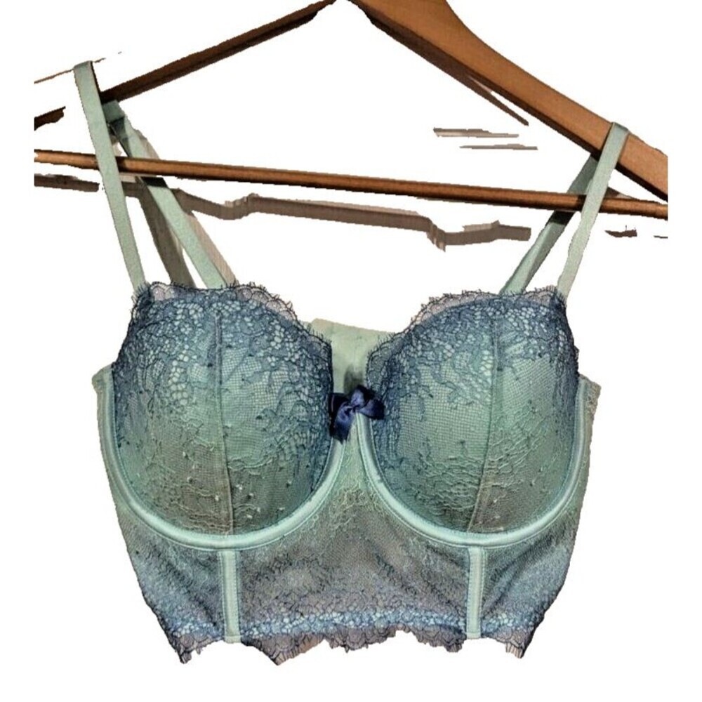 Lace Bralette in Blue and Green